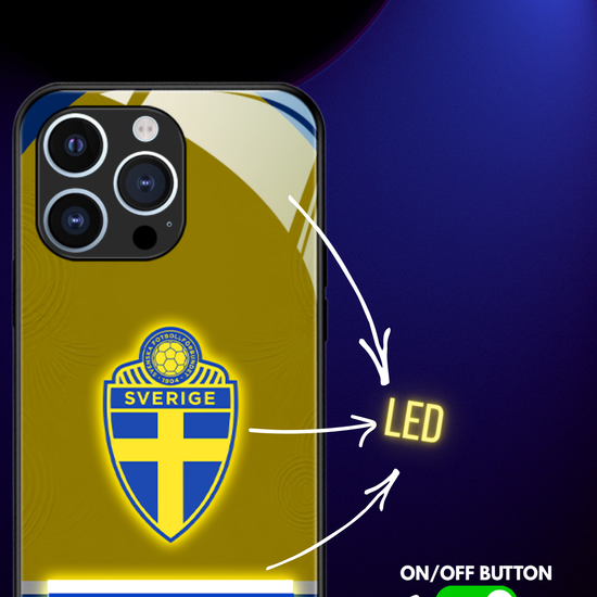 LED Light-Up iPhone Case - Sweden World Cup Jerseys
