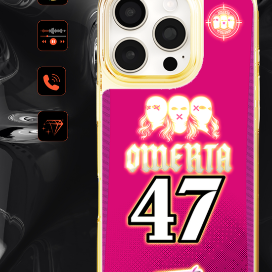 LED Light-Up iPhone Case- Omerta Pink