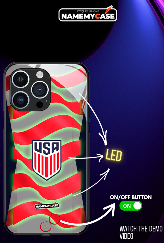 LED Light-Up iPhone Case - World Cup Jersey USA