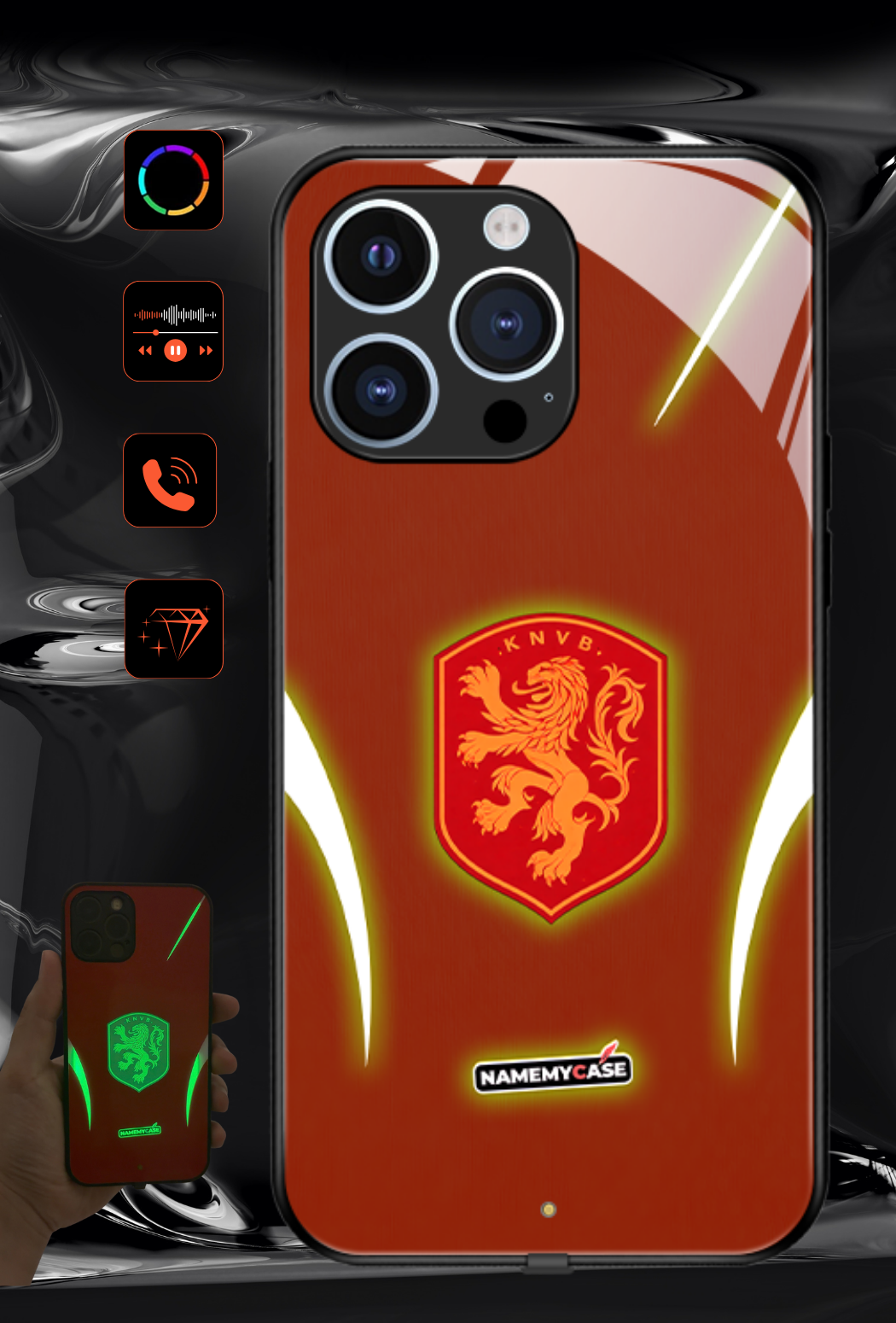 LED Light-Up iPhone Case - World Cup Jersey of the Netherlands