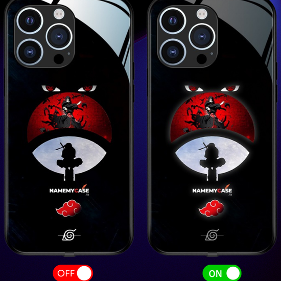 LED Light-Up iPhone Case - Red moon Itachi | Naruto