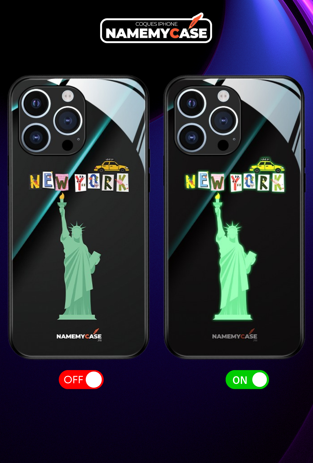LED Light-Up iPhone Case - Statue of Liberty