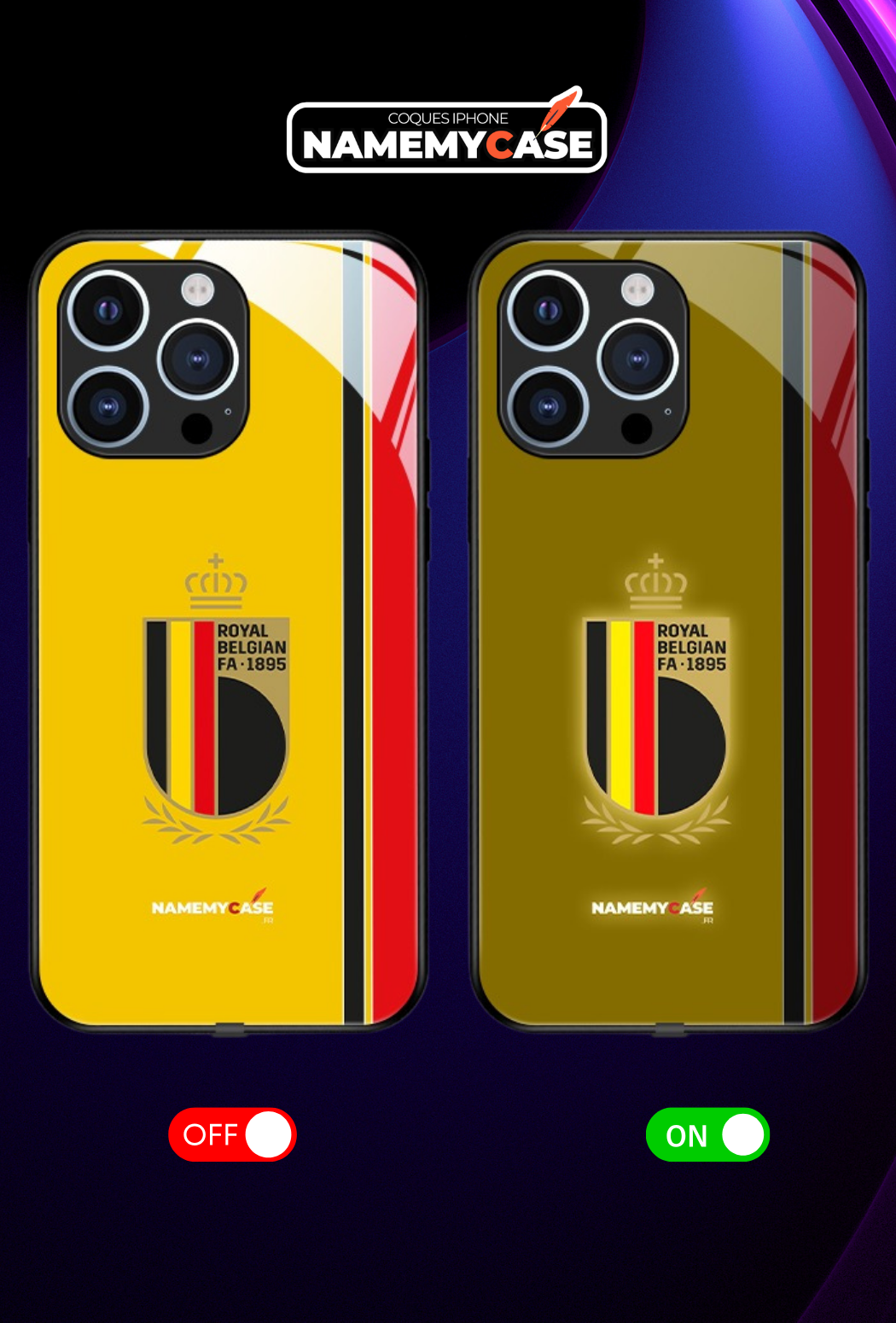 LED Light-Up iPhone Case - Belgium